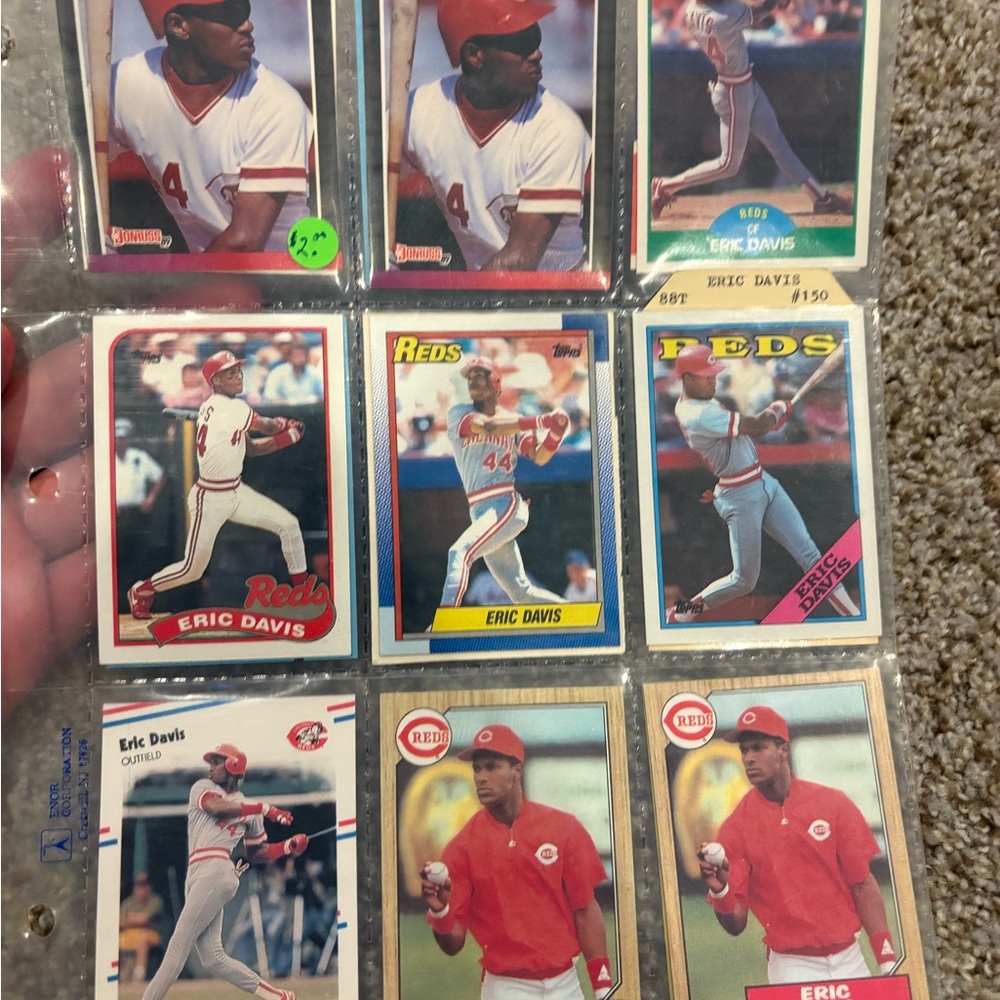 Davis, Larkin, Sosa Baseball Cards